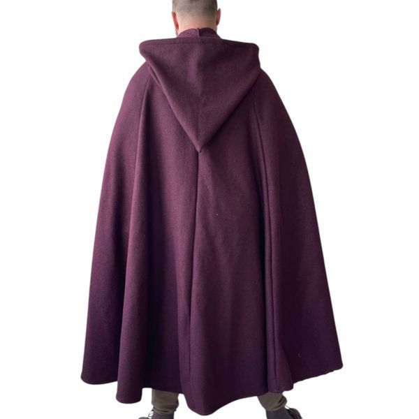 Burgundy raincoat